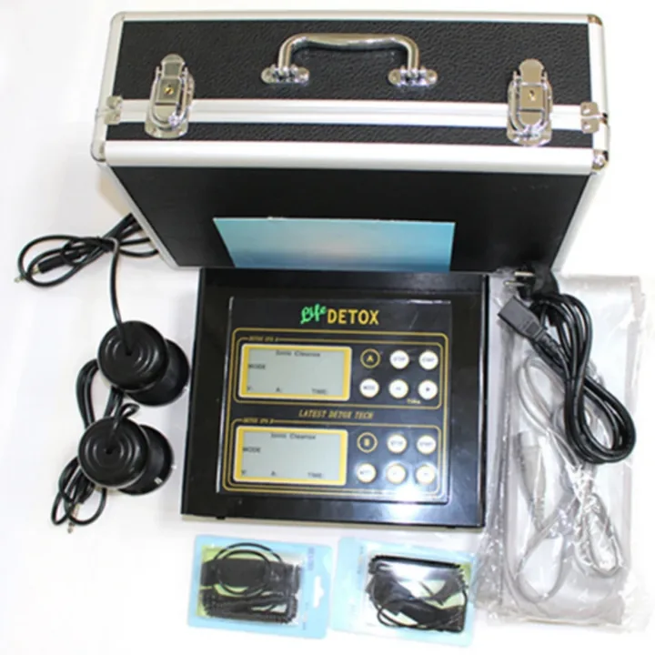 Dual detox foot spa system with accessories